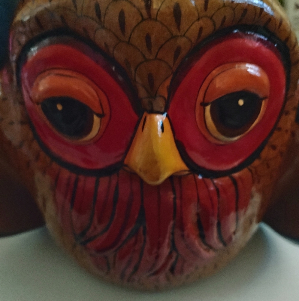 Glazed Owl Pottery Beautiful & Signed